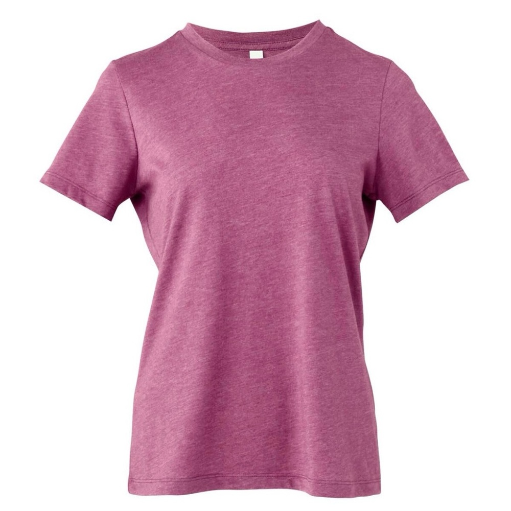BELLA+CANVAS® Women's Relaxed Magenta Pink Heather Short Sleeve T-Shirt